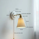 White butterfly ceramic led wall lamp bedroom scalloped sconce