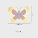 White butterfly led wall lamp bedroom light