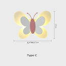 White butterfly led wall lamp bedroom light