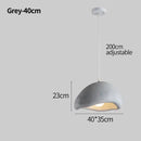 White cement wind cloud pendant light living room trio