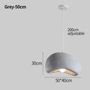 White cement wind cloud pendant light living room trio