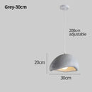 White cement wind cloud pendant light living room trio