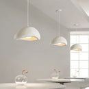 White cement wind cloud pendant light living room trio