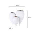DecorBites™ Balloon Geometric Vase Trio for Flower Arrangement Home Decor & Resin Crafts