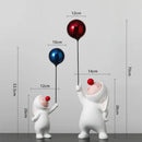 DecorBites™ Balloon Rabbit Resin Ornaments, Cute Desk Figurines, Bookshelf Sculpture Craft
