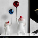 DecorBites™ Balloon Rabbit Resin Ornaments, Cute Desk Figurines, Bookshelf Sculpture Craft