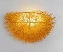 White ceramic bird nest led wall lamp bedroom decor