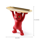 DecorBites™ Cat Tray Sculpture Home Decor Statues Office Table Desk Accessorie Storage