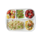 White ceramic divided plate dining room compartmentalized tray