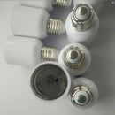 White ceramic e27 to e40 light bulb adapter socket pack garage utility