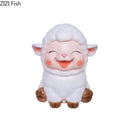 White ceramic sheep savings jar piggy bank family bedroom decor