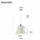 DecorBites™ Ceramic LED Pendant Lights: Nordic Teapot Design for Modern Living and Kitchen.