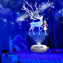 White circular decorbites galaxy starry projector bedroom night light