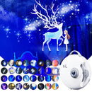 White circular decorbites galaxy starry projector bedroom night light