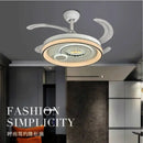 White circular remote control ceiling fan decorbites dimmable smart bedroom