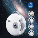 White circular starry night light projector bedroom deer decor