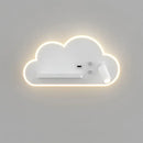 White cloud led bed lamp with wireless phone charging bedroom light