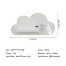 White cloud led bed lamp with wireless phone charging bedroom light