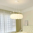 White cloud led crown small chandelier gold & white bedroom light