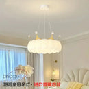 White cloud led crown small chandelier gold & white bedroom light