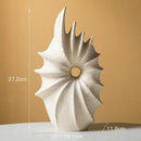 DecorBites™ Conch Shape Ceramic Vase for Artificial Flower Arrangements