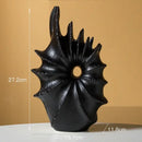 DecorBites™ Conch Shape Ceramic Vase for Artificial Flower Arrangements