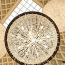 White crystal tassel iron chandelier living room luxury led lamp