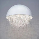 White crystal tassel iron chandelier living room luxury led lamp