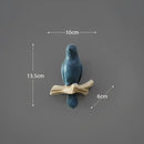 White decorbites bird resin hanger kitchen hook on wood branch