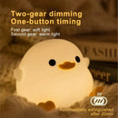 White duck silicone night light bedroom touch sensor timer