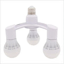 White e27 lamp holder 3-way converter pack for living room lighting