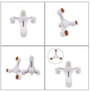 White e27 lamp holder 3-way converter pack for living room lighting