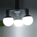 White e27 lamp holder 3-way converter pack for living room lighting