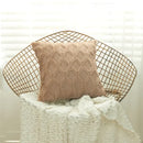 White embroidered diamond cushion cover for living room decor