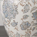 White floral ceramic desk lamp bedroom side table decor