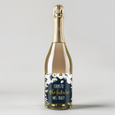 White Floral Champagne Label