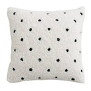 White fluffy ivorycamel polka dot cushion cover 45x45cm living room
