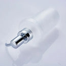White frosted glass liquid soap dispenser bathroom gold pump