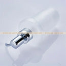 White frosted glass liquid soap dispenser bathroom gold pump