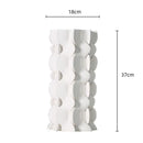 White geometric ceramic fold pattern vase living room decor