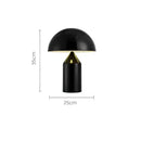 White glossy mushroom iron table lamp for bedroom decor