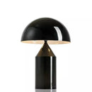 White glossy mushroom iron table lamp for bedroom decor