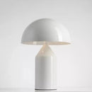 White glossy mushroom iron table lamp for bedroom decor