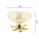 White & gold ceramic fruit plate tray bowl dining room centerpiece