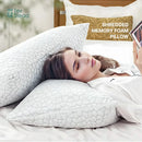 DecorBites™ Cooling Shredded Sponge Memory Foam Pillow - Medium Firm Support