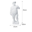 White hercules david obesity resin sculpture living room decor art