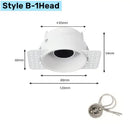 White honeycomb double head square led downlight living room fixture