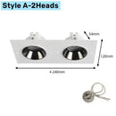 White honeycomb double head square led downlight living room fixture