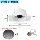 White honeycomb double head square led downlight living room fixture