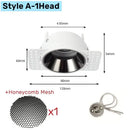 White honeycomb double head square led downlight living room fixture